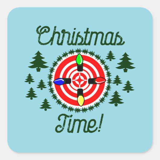 クリスマスタイムライトオンポイント! スクエアシール (正面)