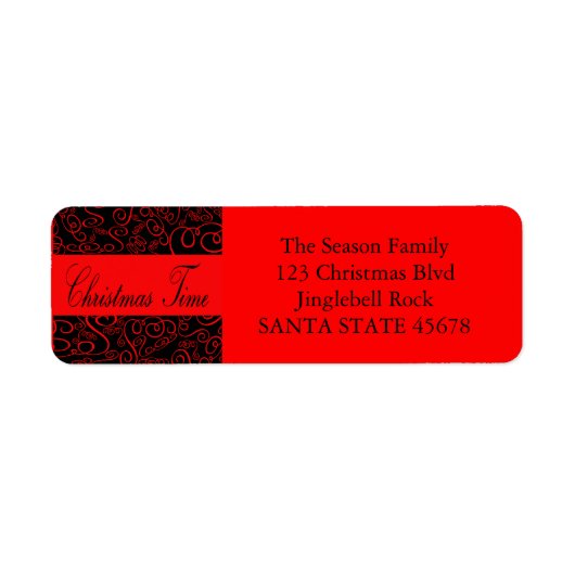 クリスマスタイムラベル ラベル (正面)