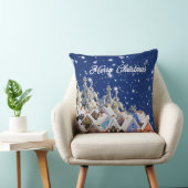 クリスマスタイムヴィレッジで魅惑的な雪 クッション (椅子)