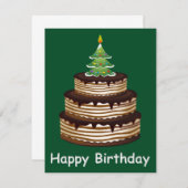 クリスマスタイム誕生日カード ノートカード (正面/裏面)