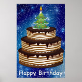 クリスマスタイム誕生日ポスター ポスター (正面)