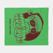 クリスマスタイム フリース ブランケット (正面(横))