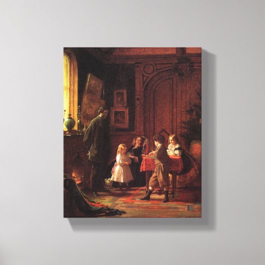 クリスマスタイム(ヴィンテージクリスマスシーン) キャンバスプリント (正面)