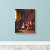 クリスマスタイム(ヴィンテージクリスマスシーン) キャンバスプリント (インサイチュ (ウッドフロア))