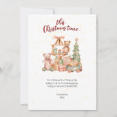 クリスマスタイム、子供のおもちゃやギフトのグリーティングカード シーズンカード (正面)