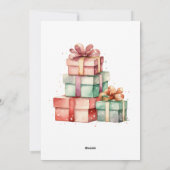 クリスマスタイム、子供のおもちゃやギフトのグリーティングカード シーズンカード (裏面)