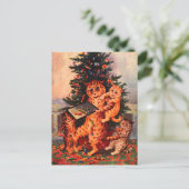 クリスマスタイムinキャットランドルイワインポストカード ポストカード (スタンド正面)