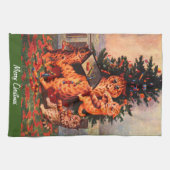 クリスマスタイムinキャットランドルイワーイン キッチンタオル (横)