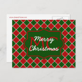 クリスマスタイルパーソナライズされたはがき シーズンポストカード (正面/裏面)