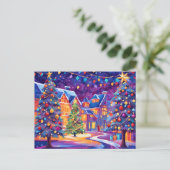 クリスマスタウンのはがき ポストカード (スタンド正面)