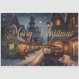 クリスマスタウンのギフトラッピング 薄葉紙