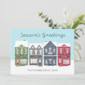 クリスマスタウンのホリデーカード | 写真ホリデーカード シーズンカード (スタンド正面)