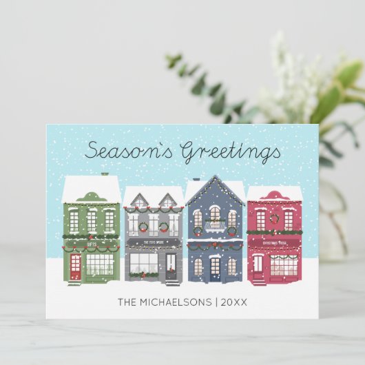 クリスマスタウンのホリデーカード | 写真ホリデーカード シーズンカード (スタンド正面)