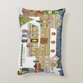 クリスマスタウンウィンターワンダーランドハウスカロリング アクセントクッション (裏面(縦))