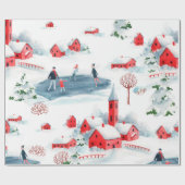 クリスマスタウンギフトラップ ラッピングペーパー (フラット)