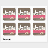 クリスマスタウンステッカー スクエアシール (シート)