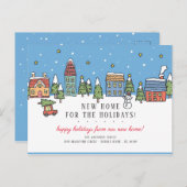 クリスマスタウンニューホームフォーザホリデーズクリスマス インビテーションポストカード (正面/裏面)
