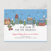 クリスマスタウンニューホームフォーザホリデーズクリスマス インビテーションポストカード (正面)