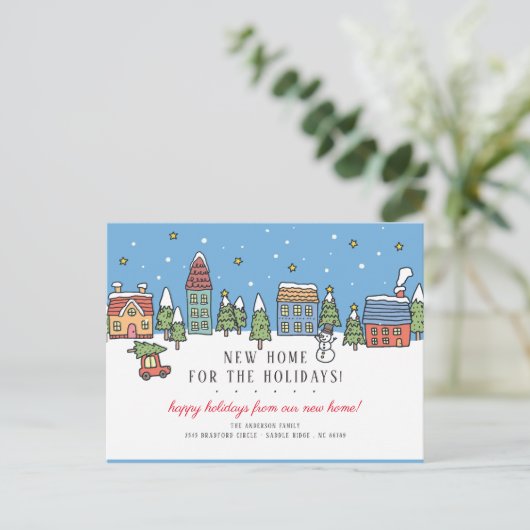 クリスマスタウンニューホームフォーザホリデーズクリスマス インビテーションポストカード (スタンド正面)