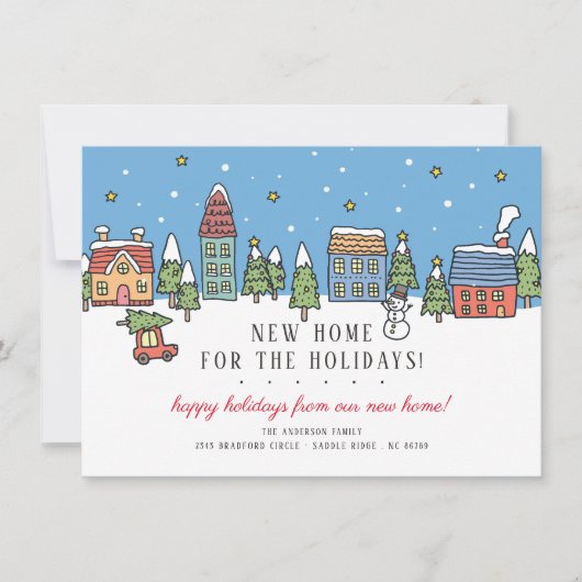 クリスマスタウンニューホームフォーザホリデーズクリスマス 招待状 (正面)