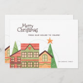クリスマスタウンハウスグリーティングカード シーズンカード (正面/裏面)