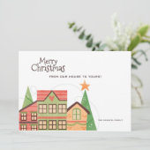 クリスマスタウンハウスグリーティングカード シーズンカード (スタンド正面)