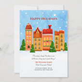 クリスマスタウンハウスニューホームホリデーカード シーズンカード (正面)