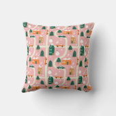 クリスマスタウンホリデーマップパターン クッション (裏面)