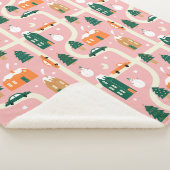 クリスマスタウンホリデーマップパターン シェルパブランケット (3/4)