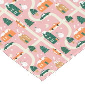 クリスマスタウンホリデーマップパターン ショートテーブルランナー (コーナー)