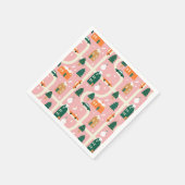 クリスマスタウンホリデーマップパターン スタンダードカクテルナプキン (角)