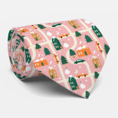 クリスマスタウンホリデーマップパターン ネクタイ (ロール)