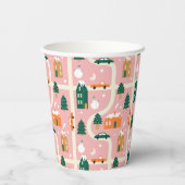 クリスマスタウンホリデーマップパターン 紙コップ (裏面)