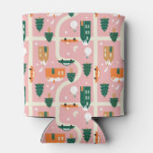 クリスマスタウンホリデーマップパターン 缶クーラー (裏面)