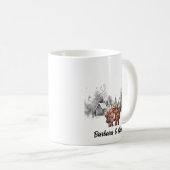 クリスマスタウン新婚夫婦ミニマリストムース コーヒーマグカップ (正面右)