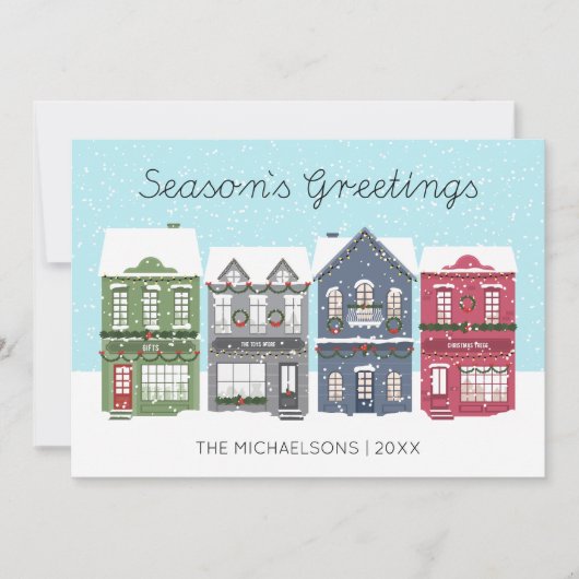 クリスマスタウン | フォトホリデーカード シーズンカード (正面)