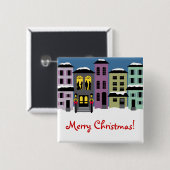 クリスマスタウン～ボタン 缶バッジ (正面&裏面)