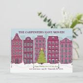 クリスマスタウン 引越お知らせカード 招待状 (スタンド正面)