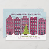 クリスマスタウン 引越お知らせカード 招待状 (正面/裏面)