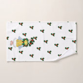 クリスマスタオルのための漫画の天使ホリー ハンドタオル (ハンドタオル)