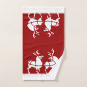 クリスマスタオルはパーソナライズな休日タオルを置きます バスタオルセット (ハンドタオル)