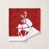 クリスマスタオルはパーソナライズな休日タオルを置きます バスタオルセット (ウォッシュタオル)