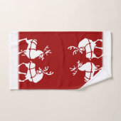 クリスマスタオルはパーソナライズな休日タオルを置きます バスタオルセット (ハンドタオル)