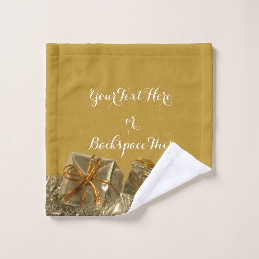 クリスマスタオルパーソナライズされたシーズホリデータオル バスタオルセット (ウォッシュタオル)