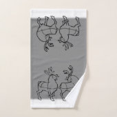 クリスマスタオルパーソナライズされたシーズホリデータオル バスタオルセット (ハンドタオル)