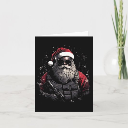 クリスマスタクティカルサンタXmasギフトアイデア カード (正面)
