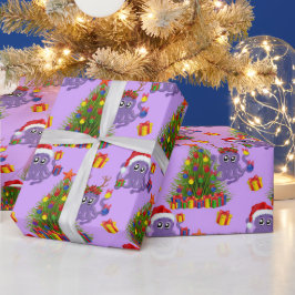 クリスマスタコの木柄 ラッピングペーパー