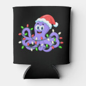 クリスマスタコサンターハットライトタコ足Xmas 缶クーラー (正面)