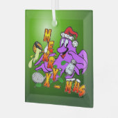 クリスマスタコ調理師ガラスオーナメント ガラスオーナメント (正面左)