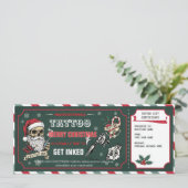 クリスマスタトゥーギフト券カードバウチャー 招待状 (スタンド正面)